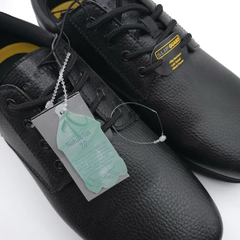 PERRY ELLIS PORTFOLIO New Men's Work Shoes Black 10 Wide Ultra Foam‎ Slip Guard